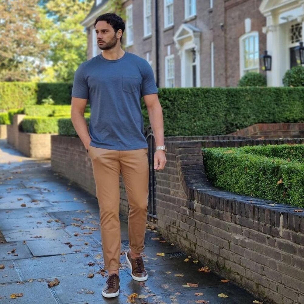 Perk Flat Front Slim Fit Stretch Feel Good Chinos Men’s 31x 32 Twill Casual NEW - Picture 9 of 13